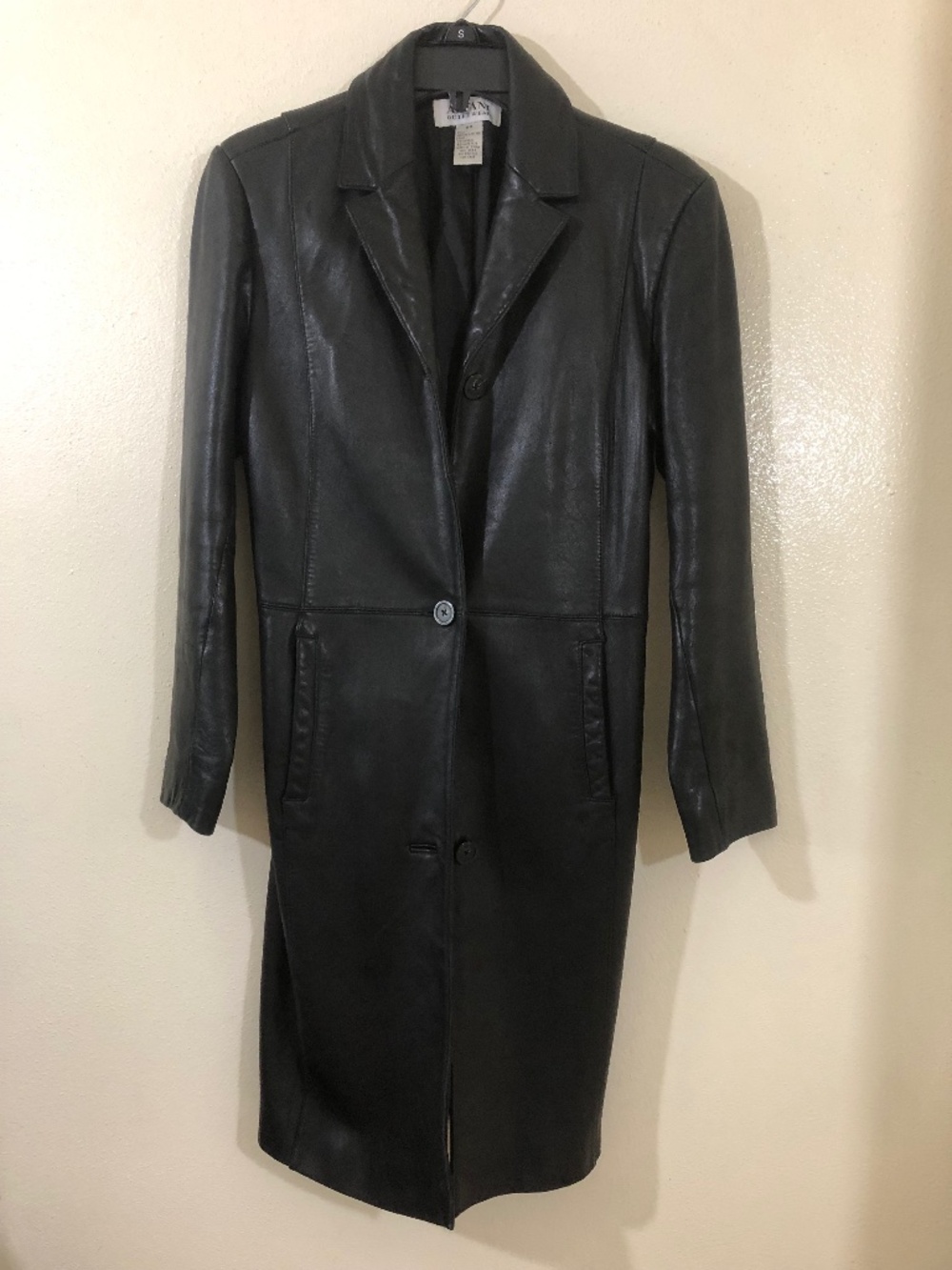Alfani Outerwear Black Genuine Leather Ladies Women’s Coat Jacket Size XS